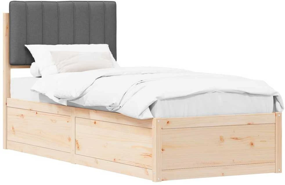 Lova Lovo rėmas su apmuštu galvūgaliu Tamsiai pilka 80 x 200 cm
