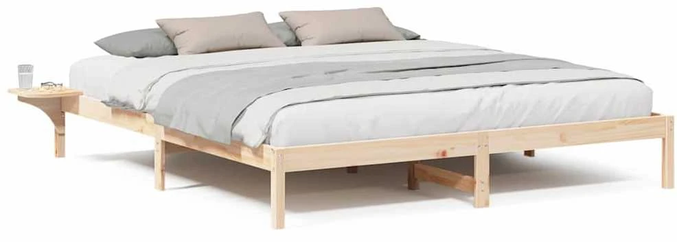 Lovos rėmas Natūrali 200 x 200 cm Kietos pušies mediena