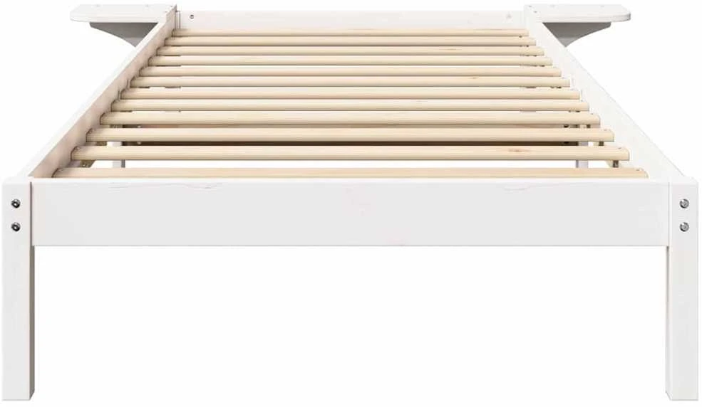 Lova Lovos rėmas Balta 100 x 200 cm Kietos pušies mediena