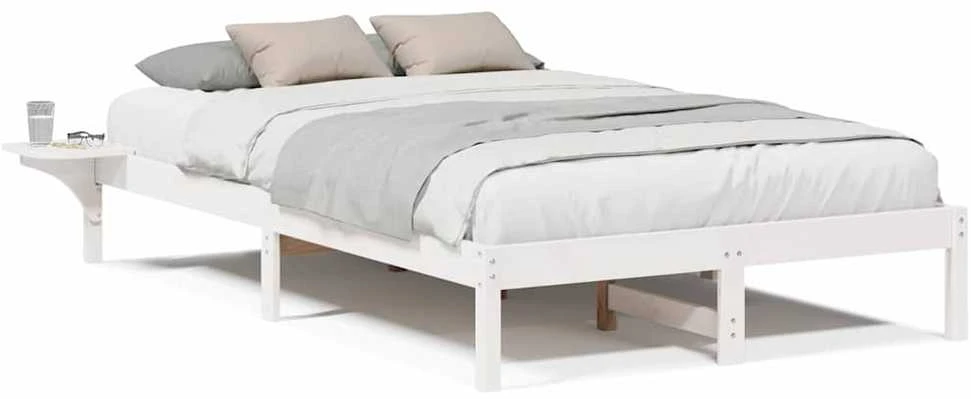 Lovos rėmas Balta 140 x 190 cm Kietos pušies mediena