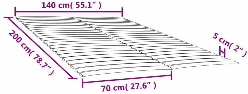 Lovos grotelės su 48 lentjuostėmis, 2vnt., 70x200cm