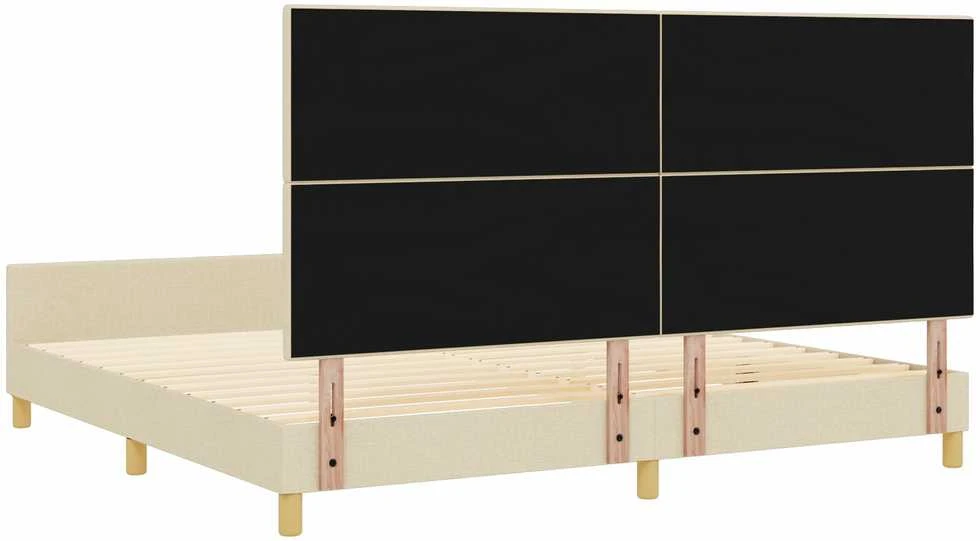 Lovos rėmas su galvūgalio Kreminė 200 x 200 cm audinys