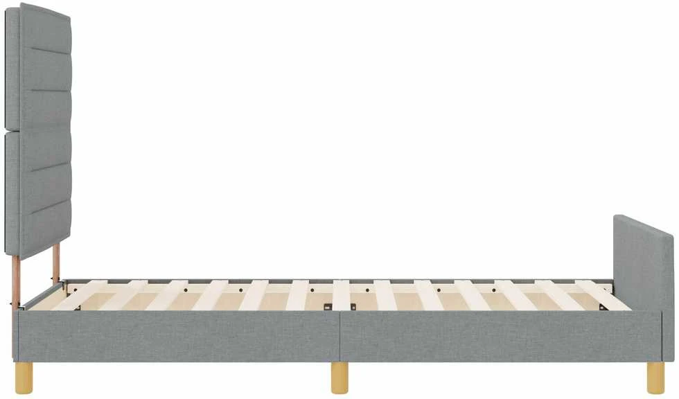 Lova Lovos rėmas su galvūgalio Šviesiai pilka 90 x 200 cm audinys