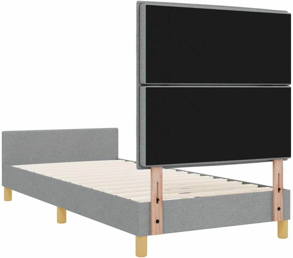 Lova Lovos rėmas su galvūgalio Šviesiai pilka 90 x 200 cm audinys