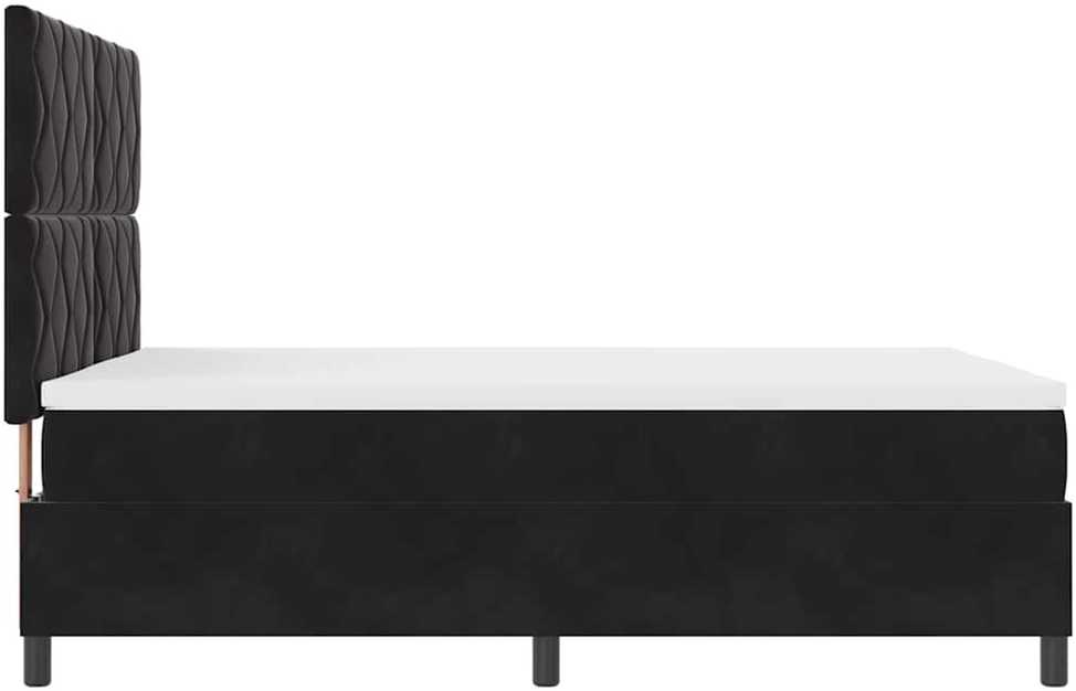 LED Čiužinio Lova su galvūgalio Juodas 160 x 200 cm Aksomas