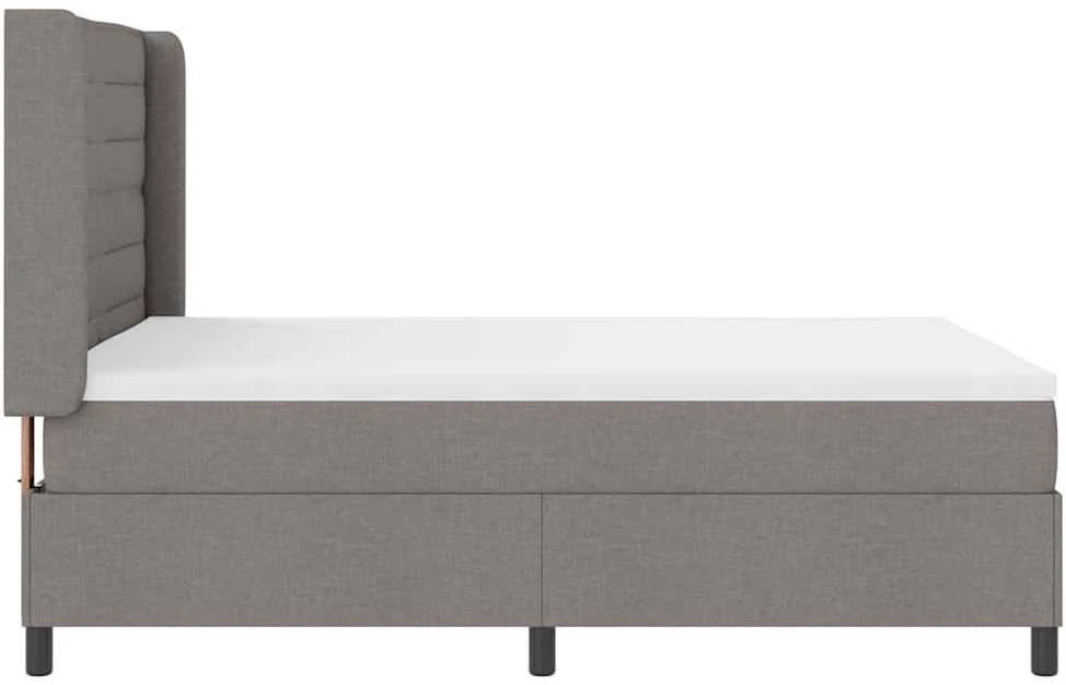 LED Čiužinio Lova su galvūgalio Tortora 140 x 190 cm audinys