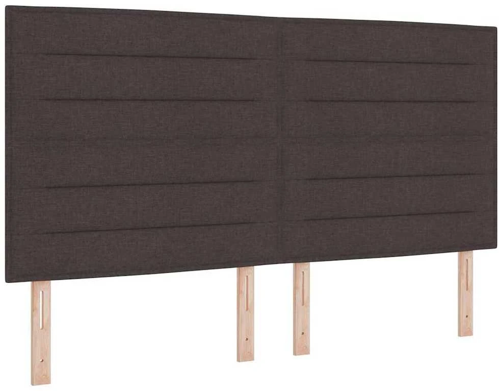 LED Čiužinio Lova Tamsiai rudas 200 x 200 cm audinys
