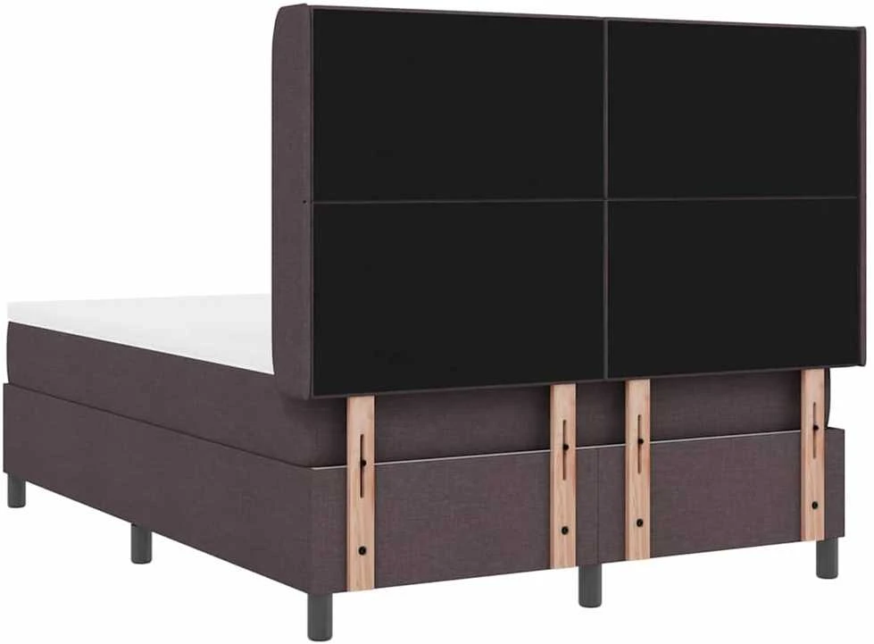 LED Čiužinio Lova Tamsiai rudas 160 x 200 cm audinys