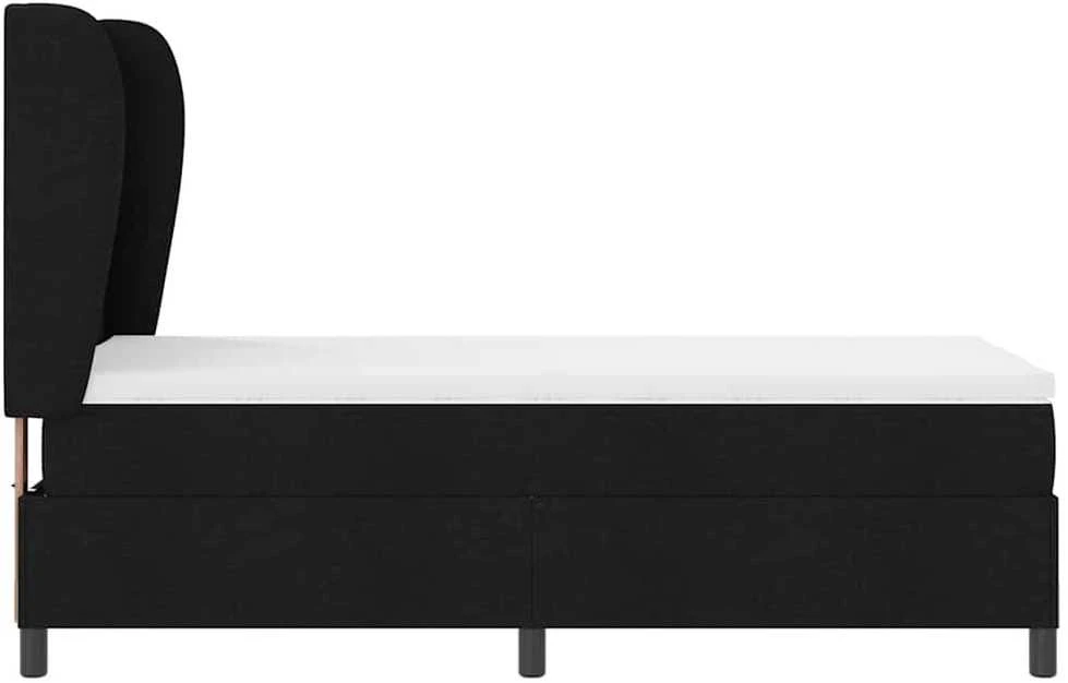Kiemas lova su galvūgalio Juoda 90 x 200 cm audinys