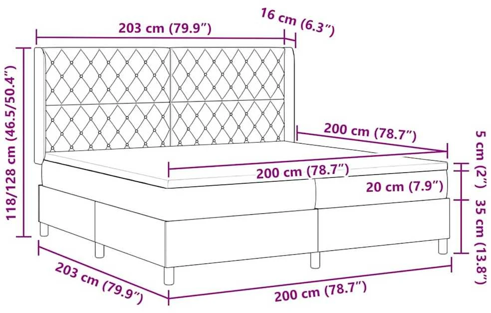 Kiemas lova su galvūgalio Šviesiai pilka 200 x 200 cm Aksomas