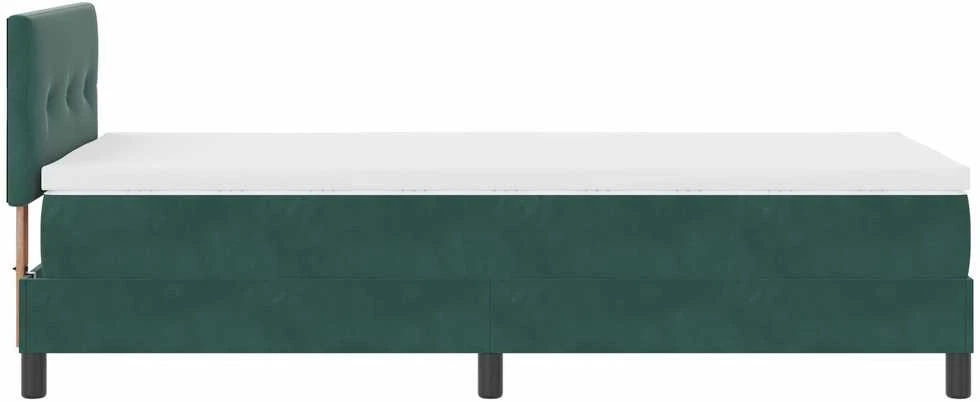 Kiemas lova su galvūgalio Tamsiai žalia 90 x 200 cm Aksomas