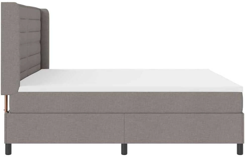 Kiemas lova su pagalve su galvūgalio Taupe 200 x 200 cm audinys