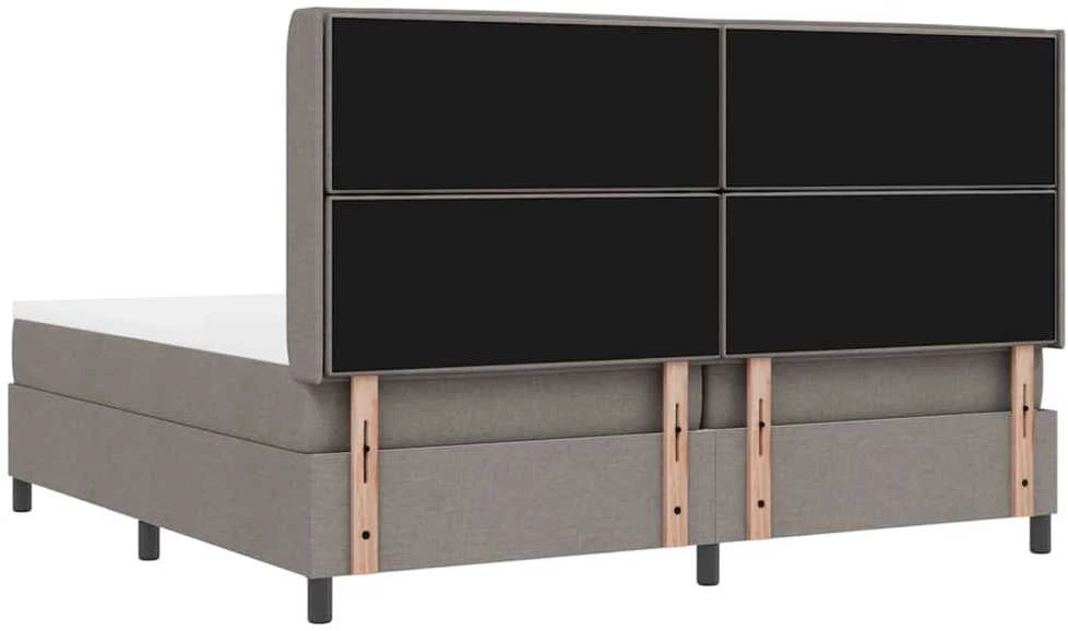Kiemas lova su pagalve su galvūgalio Taupe 200 x 200 cm audinys