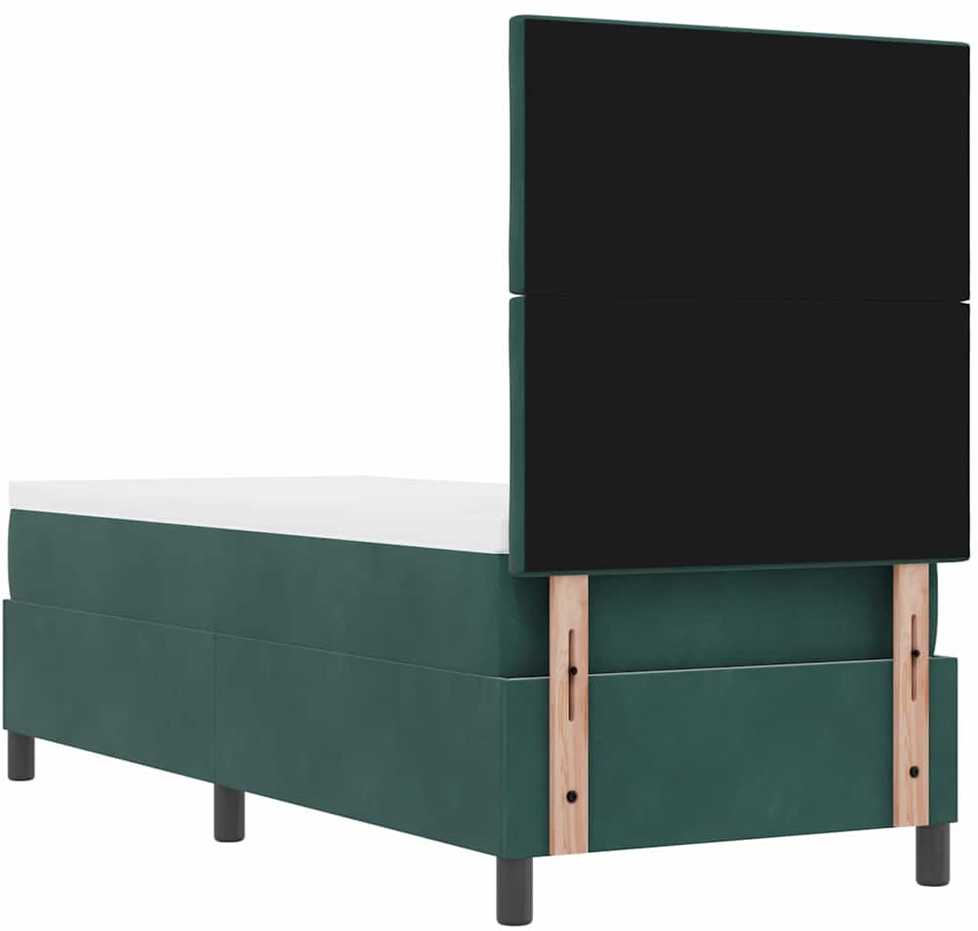 LED Čiužinio Lova Tamsiai žalia 80 x 200 cm Aksomas
