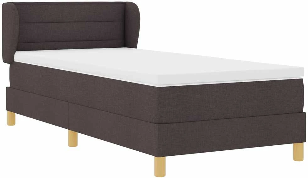 Kiemas lova su čiužiniu Tamsiai rudas 100 x 200 cm audinys