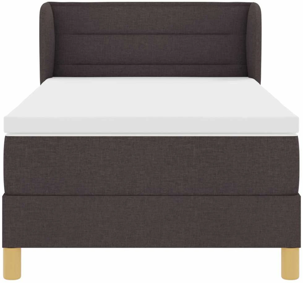 Kiemas lova su čiužiniu Tamsiai rudas 100 x 200 cm audinys