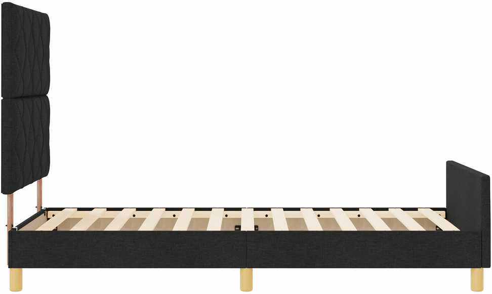 Lova Lovos rėmas su galvūgalio Juoda 90 x 200 cm audinys
