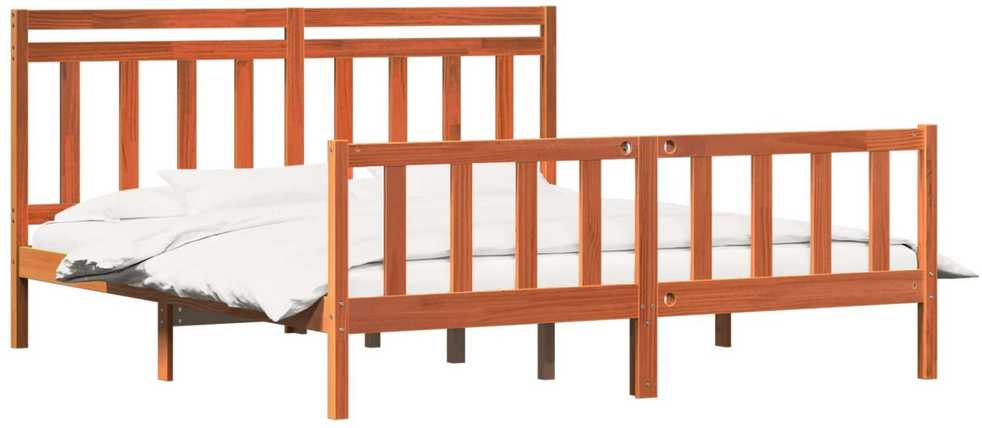Lova Lovos rėmas 2 pcs Vaško ruda 205,5 x 185,5 x 100 cm