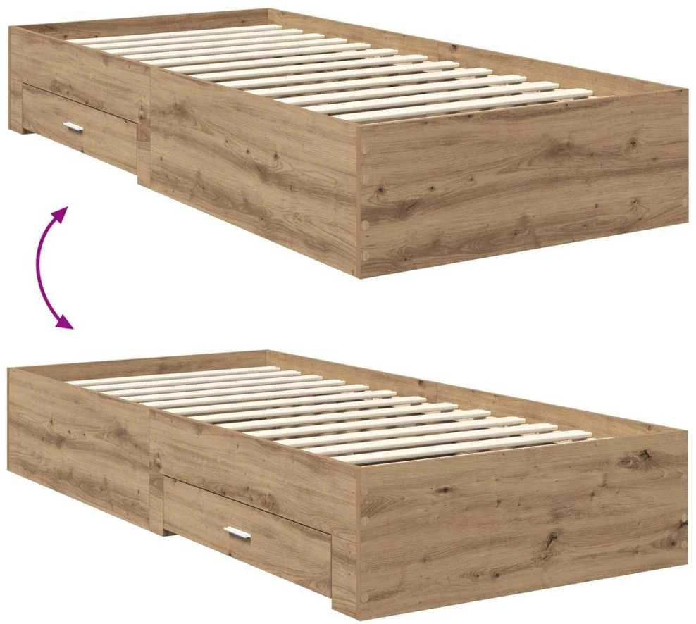 Lova Lovos rėmas Amatininkų ąžuolas 100 x 200 cm Apdirbta mediena