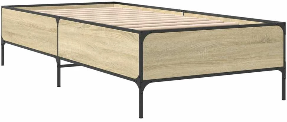 Lovos rėmas, ąžuolo, 75x190cm, apdirbta mediena ir metalas