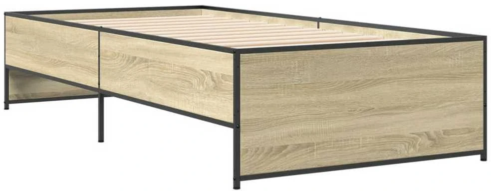 Lovos rėmas, ąžuolo, 75x190cm, apdirbta mediena ir metalas