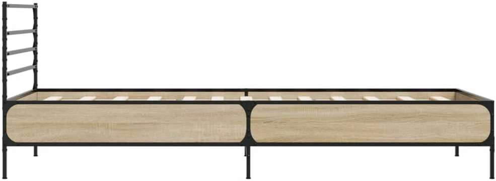 Lovos rėmas, ąžuolo, 75x190cm, apdirbta mediena ir metalas