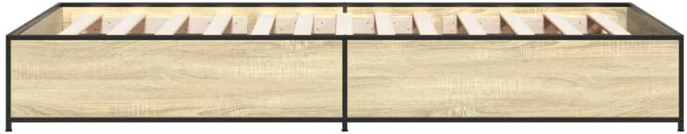 Lovos rėmas, ąžuolo, 75x190cm, apdirbta mediena ir metalas