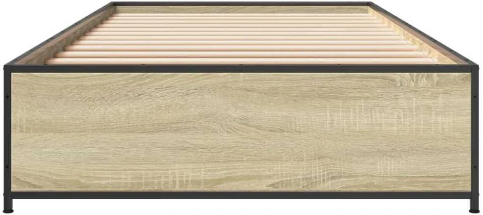Lovos rėmas, ąžuolo, 75x190cm, apdirbta mediena ir metalas