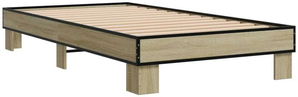 Lovos rėmas, ąžuolo, 75x190cm, apdirbta mediena ir metalas
