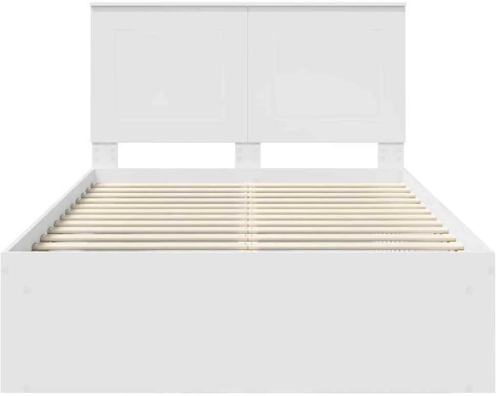 Lova Lovos rėmas Balta 120 x 200 cm Kietos pušies mediena
