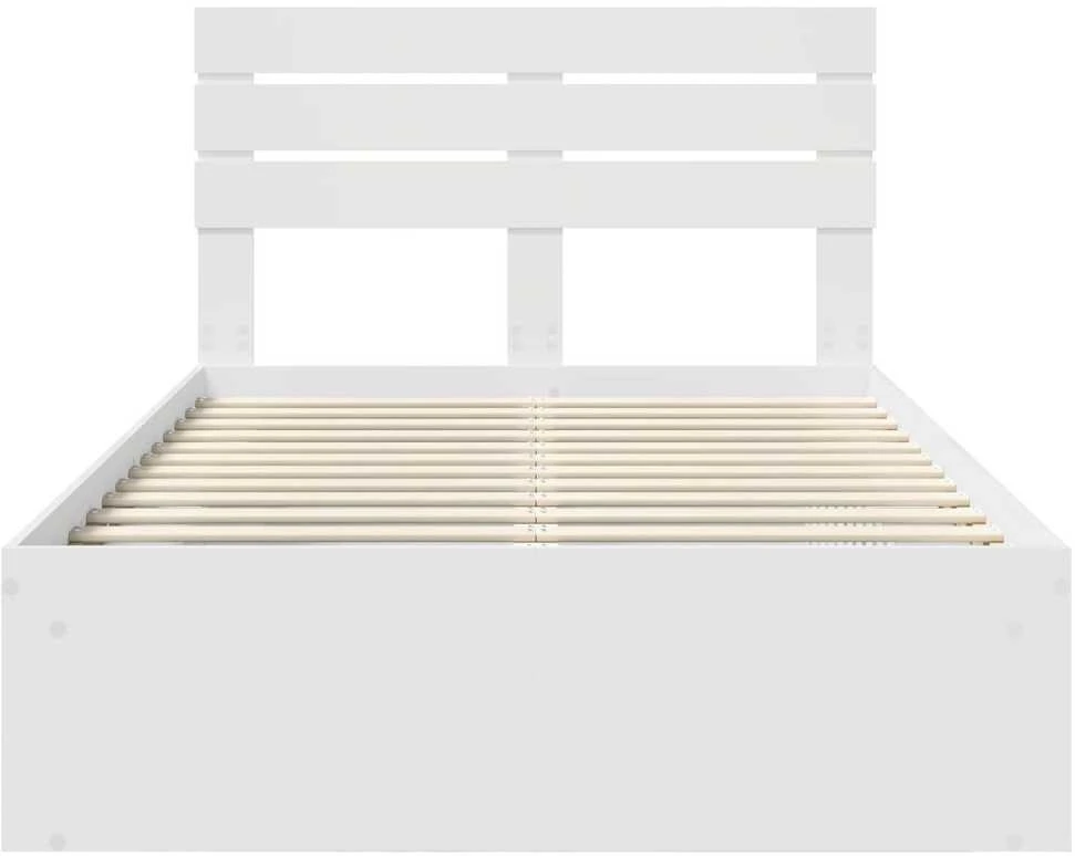 Lova Lovos rėmas Balta 120 x 200 cm Kietos pušies mediena