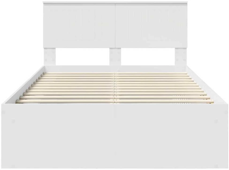 Lova Lovos rėmas Balta 120 x 200 cm Kietos pušies mediena