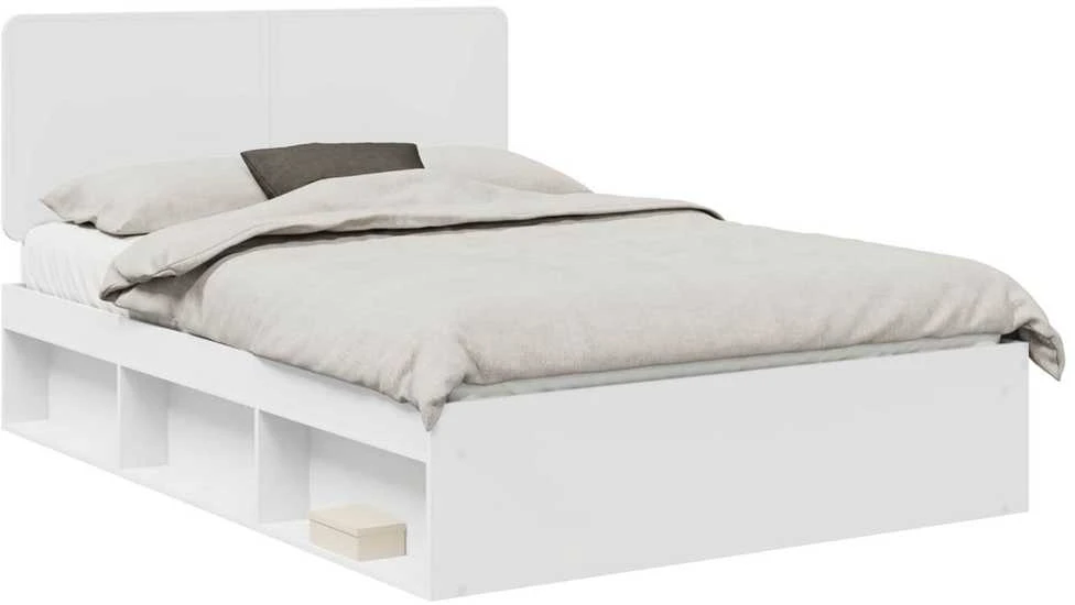 Lovos rėmas Balta 140 x 190 cm Kietos pušies mediena