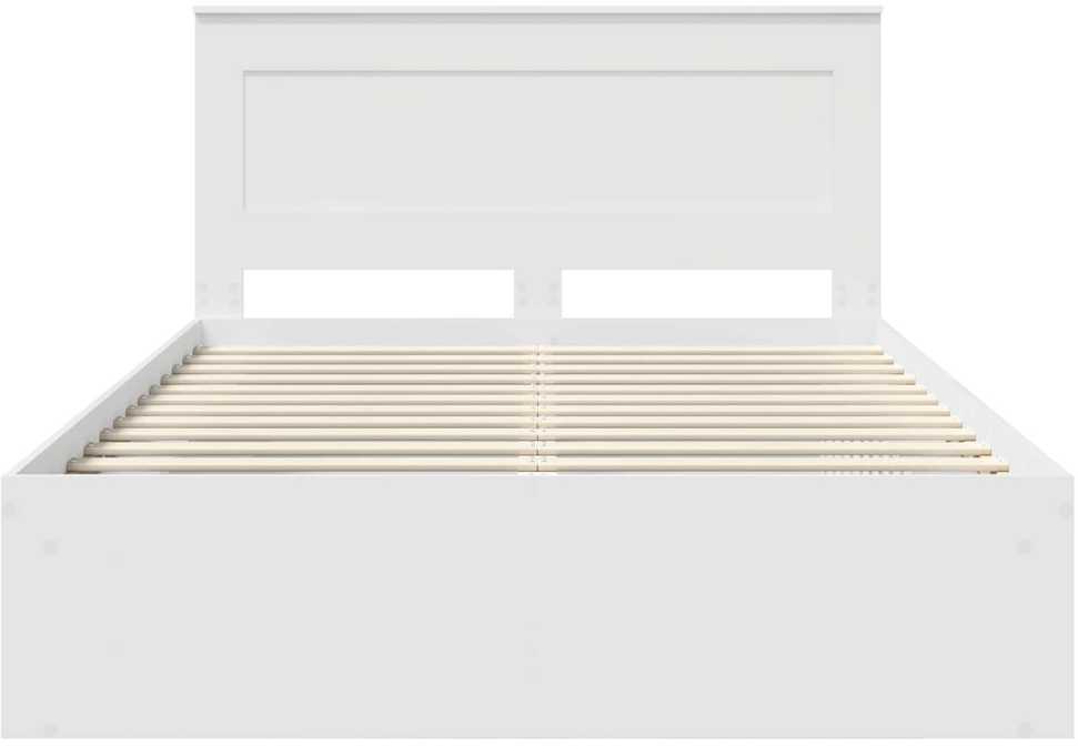 Lovos rėmas Balta 160 x 200 cm Kietos pušies mediena