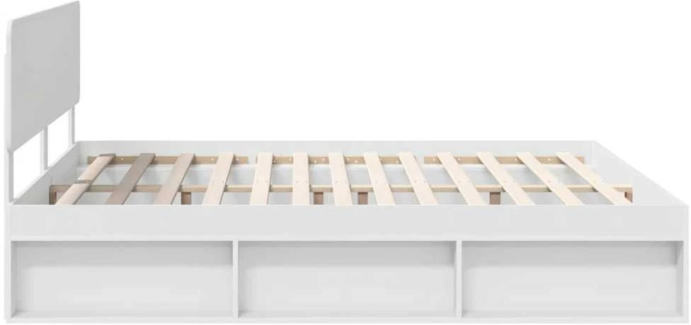 Lovos rėmas Balta 180 x 200 cm Kietos pušies mediena