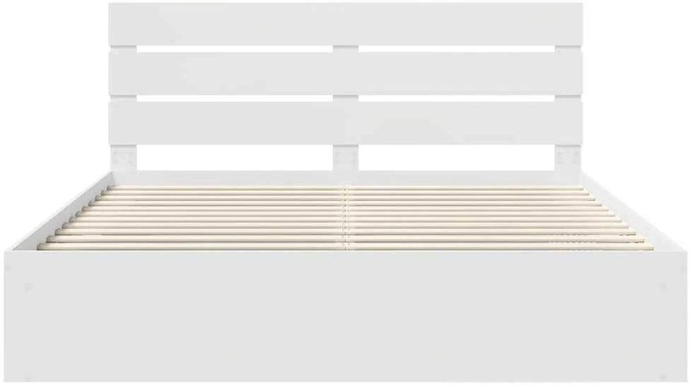 Lovos rėmas Balta 200 x 200 cm Kietos pušies mediena