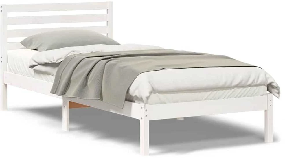 Lova Lovos rėmas Balta 80 x 210 cm Kietos pušies mediena
