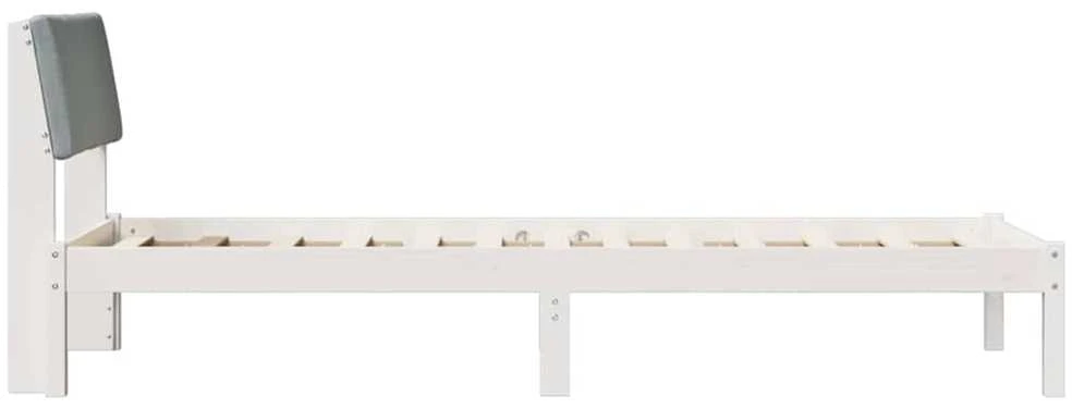 Lova Lovos rėmas Balta ir šviesiai pilka 75 x 190 cm Pušies masyvas
