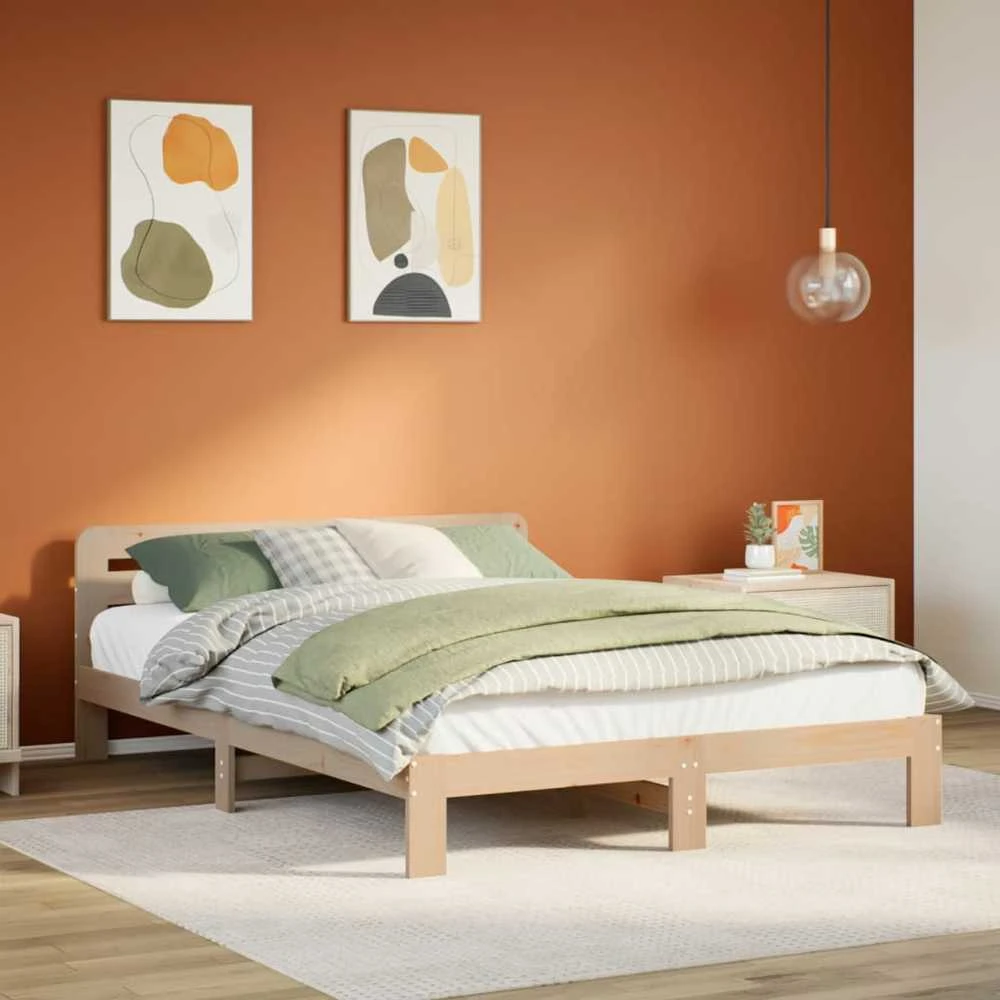 Lova Lovos rėmas be čiužinio, 135x190cm, pušies medienos masyvas