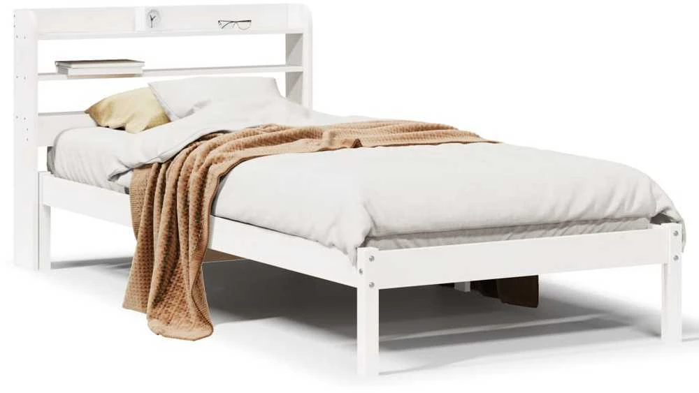 Lovos rėmas be čiužinio, balta, 90x190cm, pušies masyvas