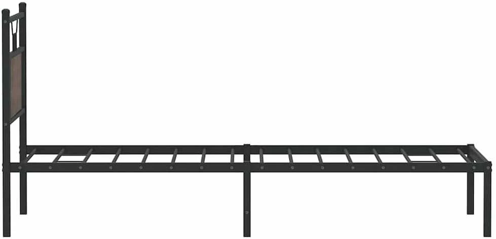 Lovos rėmas be čiužinio, dūminis, 75x190cm, apdirbta mediena