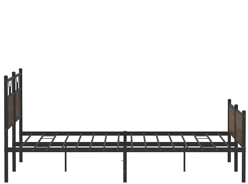 Lovos rėmas be čiužinio, rudas ąžuolo, 160x200cm, metalas
