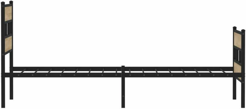Lovos rėmas be čiužinio, sonoma ąžuolo, 90x200cm, metalas