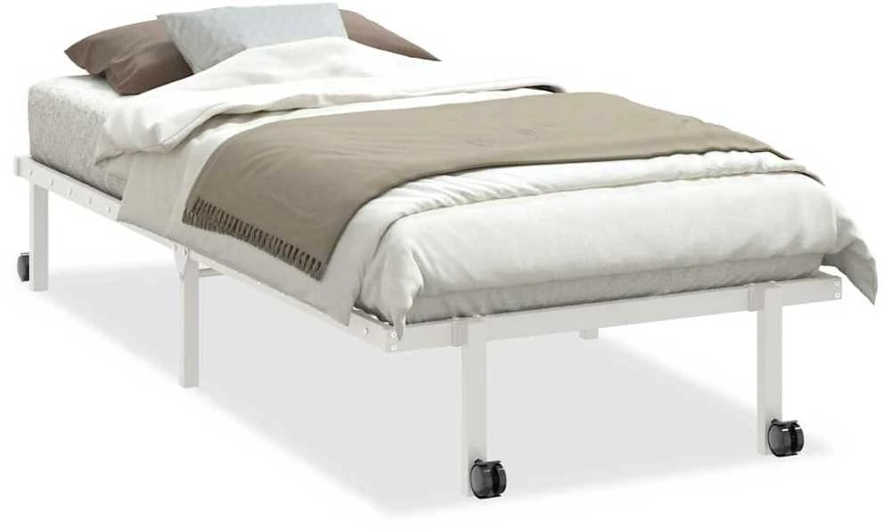 Lovos rėmas be čiužinio Sulankstomas baltas 90x190 cm Plieninis