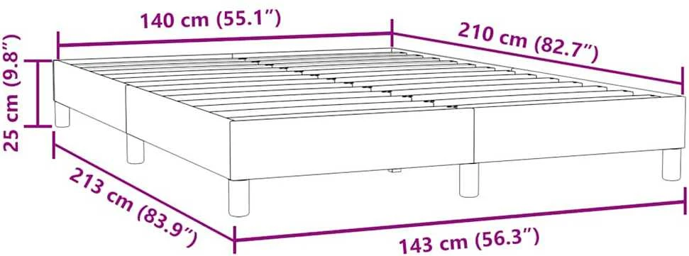 Lova Lovos rėmas be čiužinio Tamsiai mėlynas 140x210 cm aksomas