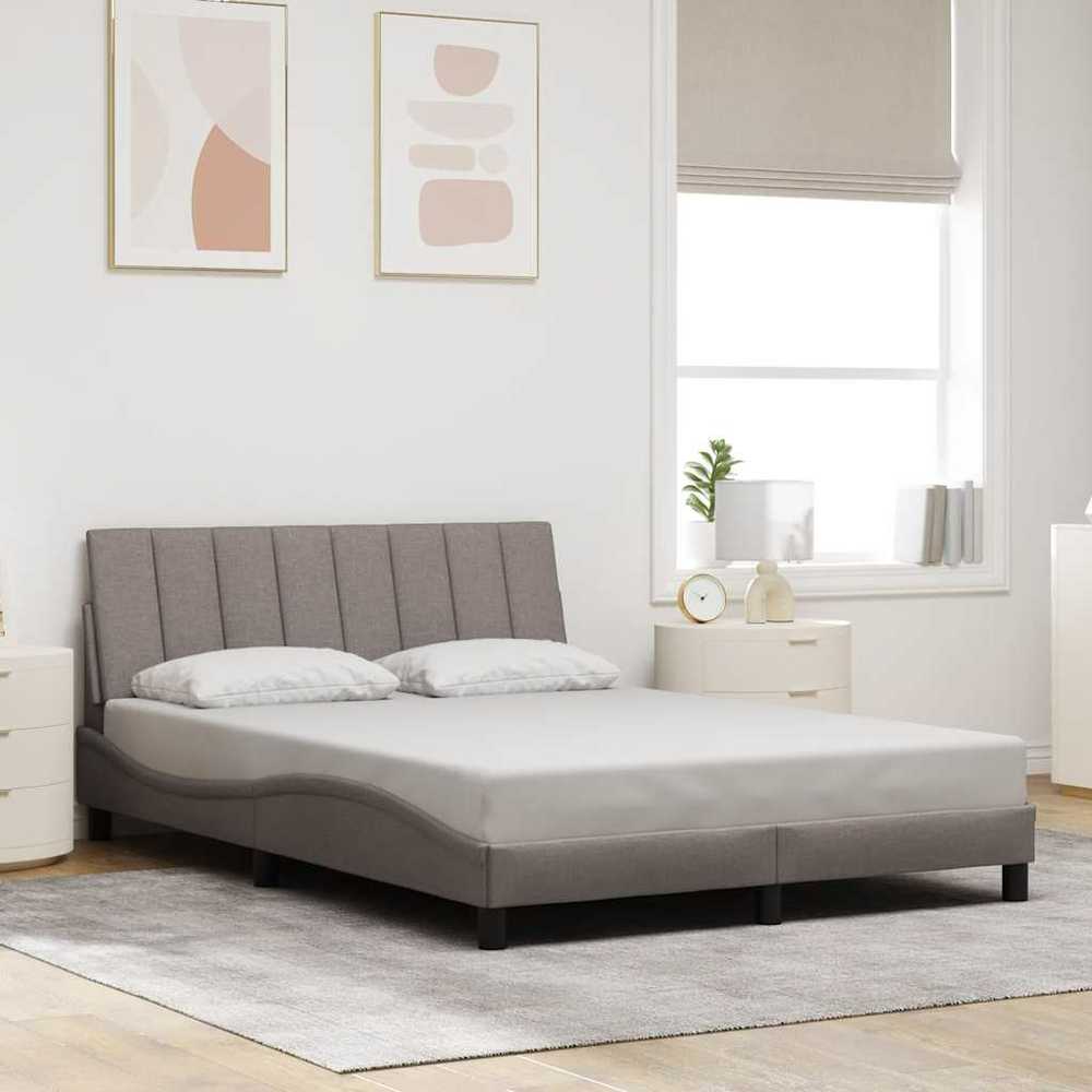 Lovos rėmas be čiužinio, Hanko, taupe spalvos, 140x190cm, audinys