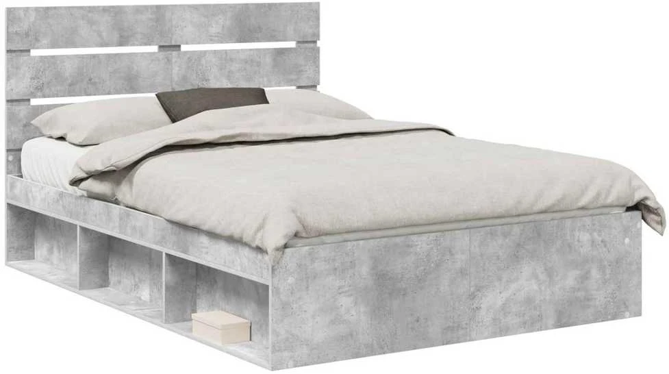 Lovos rėmas Betoninė 140 x 190 cm Kietos pušies mediena