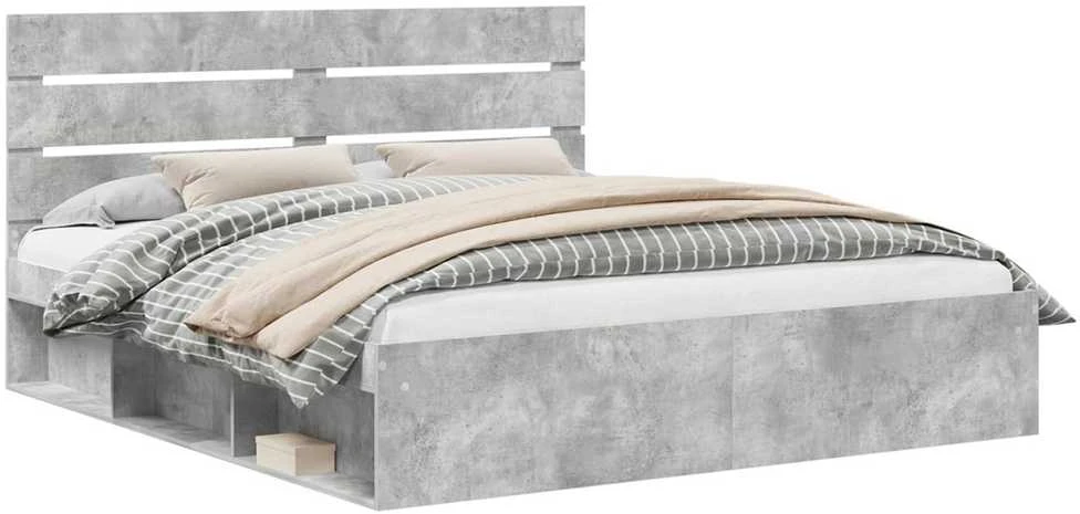 Lovos rėmas Betoninė 180 x 200 cm Kietos pušies mediena