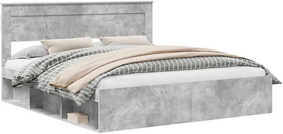 Lovos rėmas Betoninė 180 x 200 cm Kietos pušies mediena