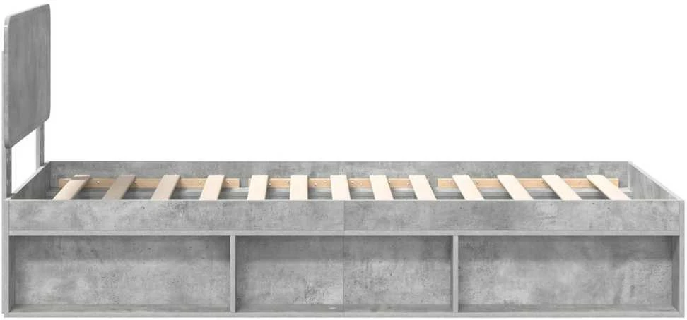 Lova Lovos rėmas Betoninė 90 x 200 cm Kietos pušies mediena